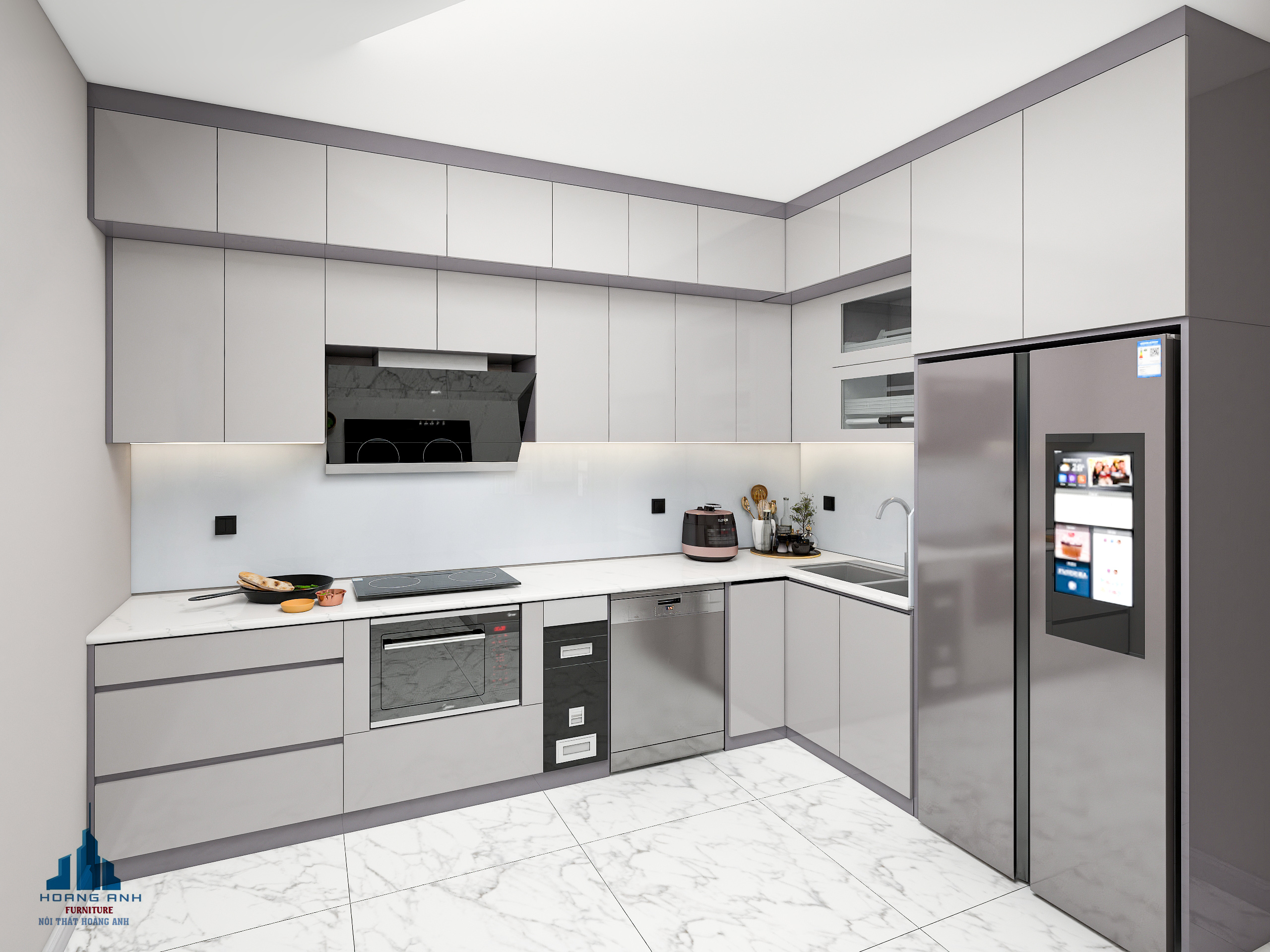 Những lưu ý khi thiết kế thi công tủ bếp để có một căn bếp đẹp, công năng bố trí Khoa học