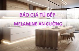 Báo giá tủ bếp hiện đại sử dụng gỗ MDF chống ẩm Melamine 2026