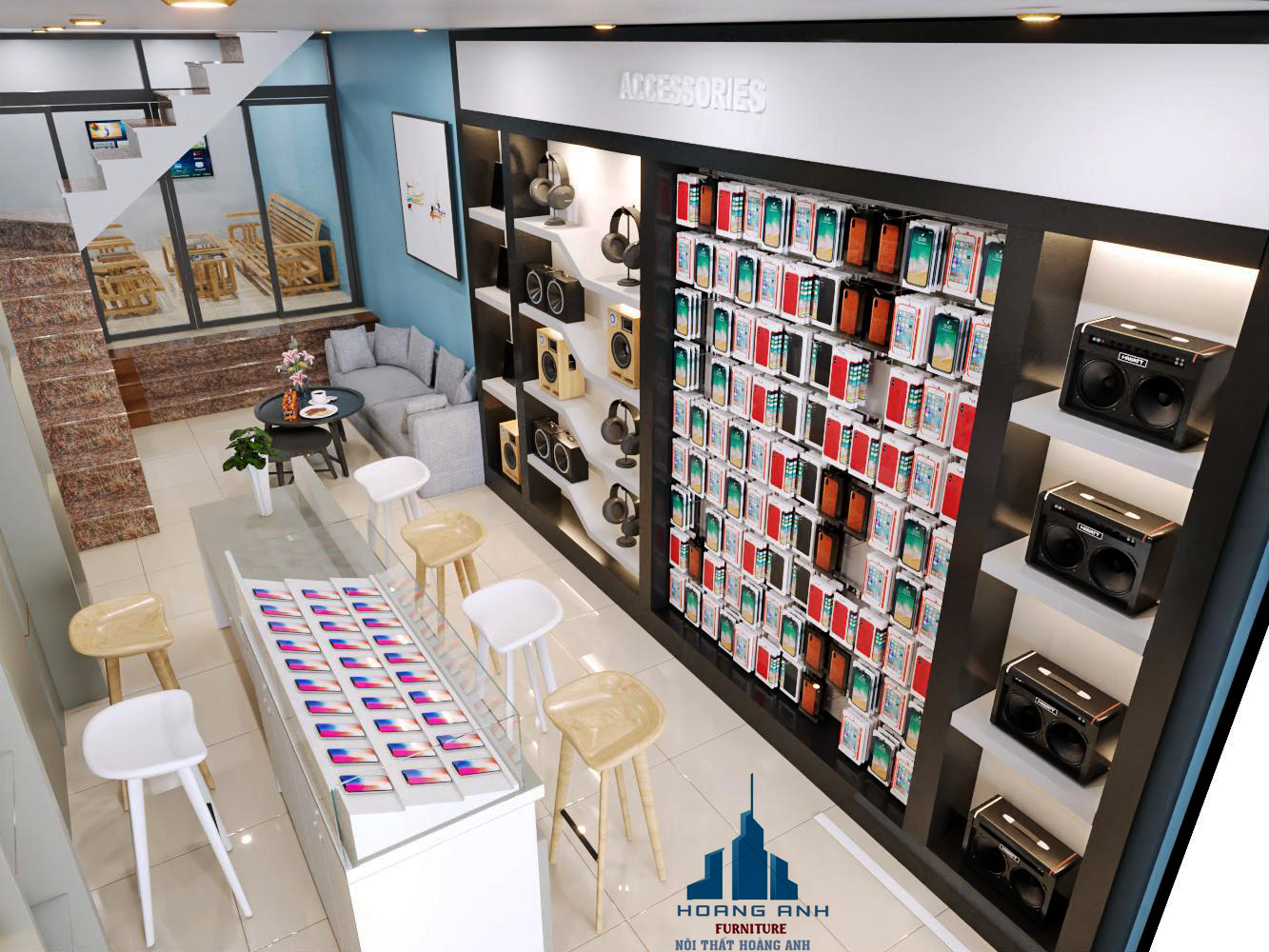 Chào mừng đến với thiết kế nội thất cửa hàng điện thoại của chúng tôi trong năm 2024! Chúng tôi cung cấp giải pháp thiết kế tối ưu hóa không gian, giúp cửa hàng của bạn có được sự thuận tiện và chuyên nghiệp. Hãy xem hình ảnh liên quan để có thêm cảm hứng thiết kế cho cửa hàng của bạn.