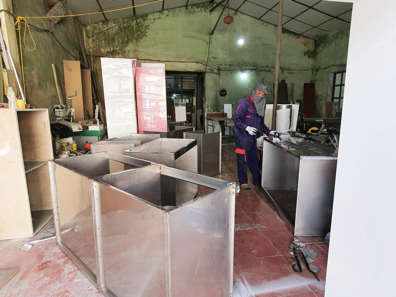 Thi công tủ bếp Inox tại Nội thất Hoàng Anh Ninh Bình