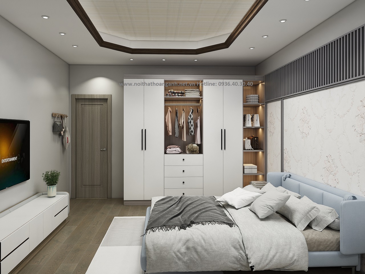 10 Mẫu thiết kế phòng ngủ 22 m2 - Chị Liễu - TP Ninh Bình