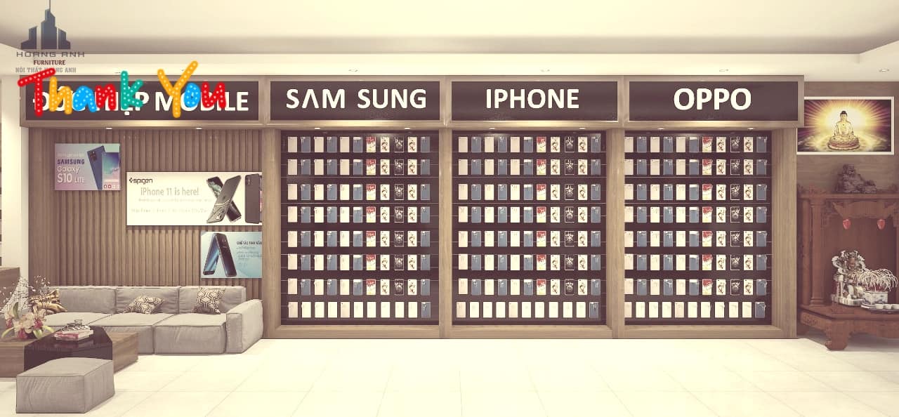 Mẫu của hàng điện thoại đẹp hiện đại thu hút khách hàng tại Ninh Bình