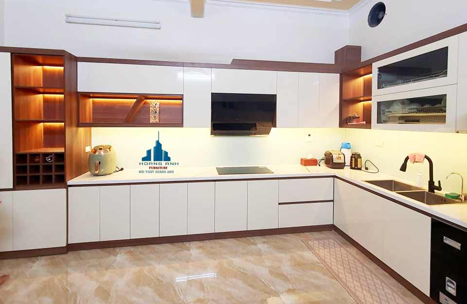 TOP 10 Mẫu Tủ Bếp chữ L đẹp hiện đại , phù hợp mọi không gian